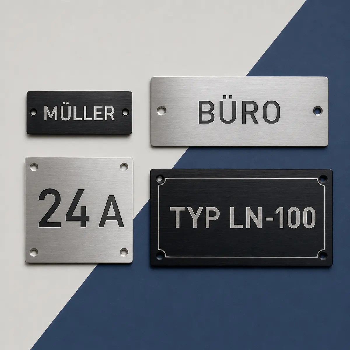 Metallschilder und technische Typenschilder